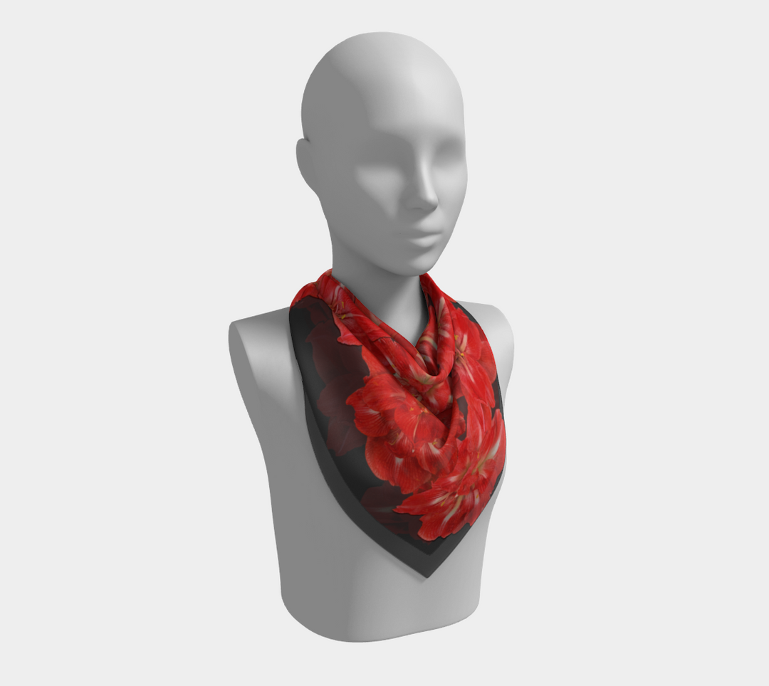 Debbie's Amaryllis Square Scarf