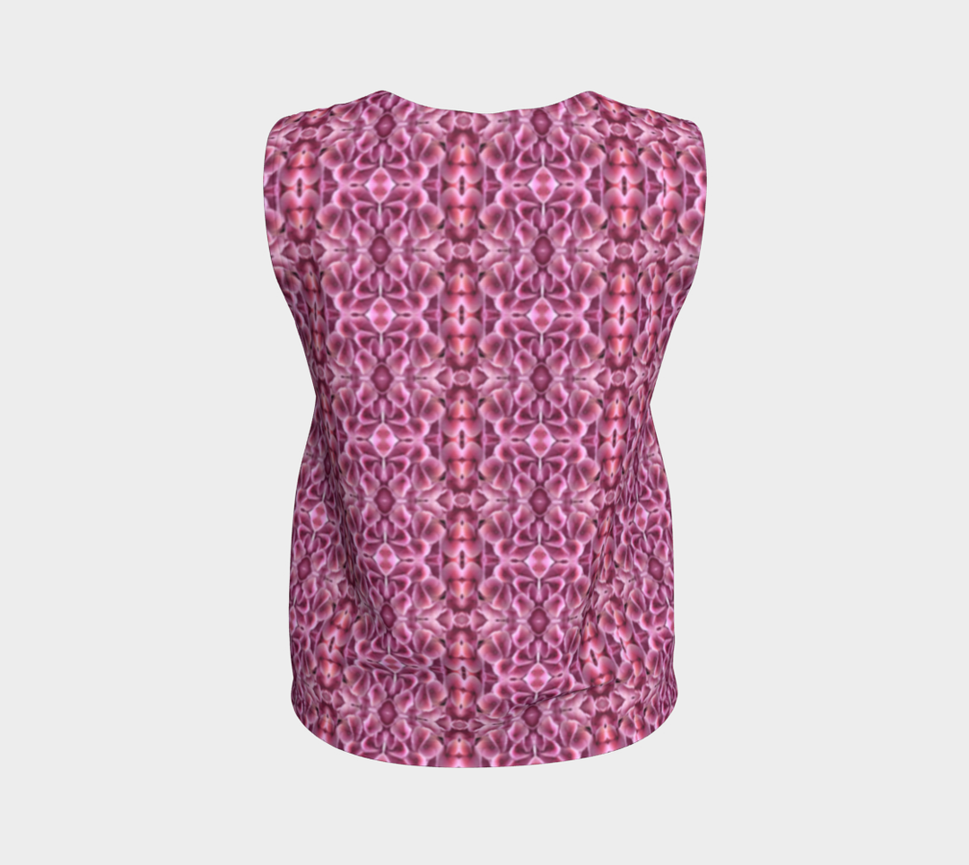 Pink Hydrangea (Long) Loose Tank Top