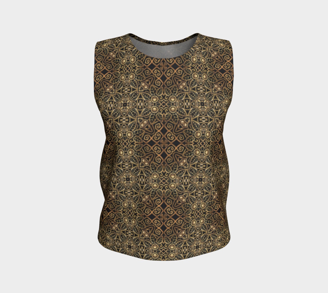Art Deco Brass Foliage (Regular) Loose Tank Top