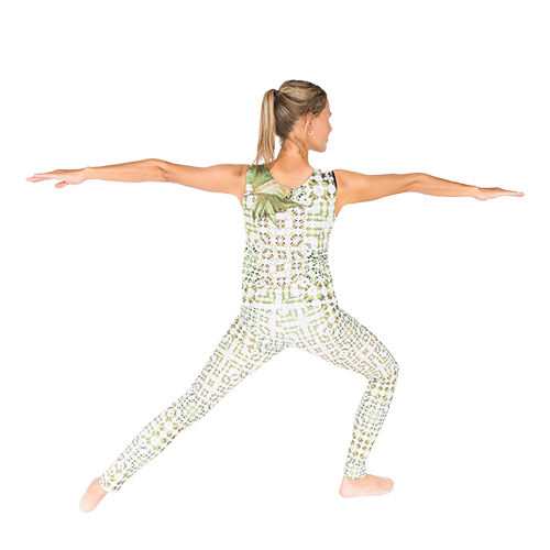 Army Green Leaf Quilt Yoga Pants