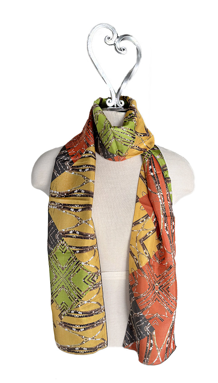 Lichen Log Medallions Long Scarf