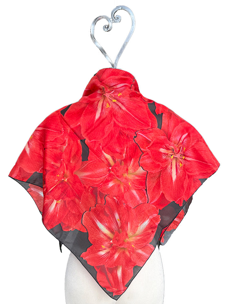 Debbie's Amaryllis Square Scarf