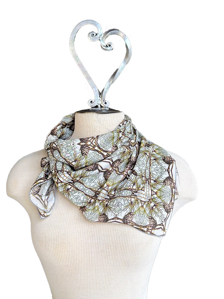 Pine Cone Lattice Square Scarf