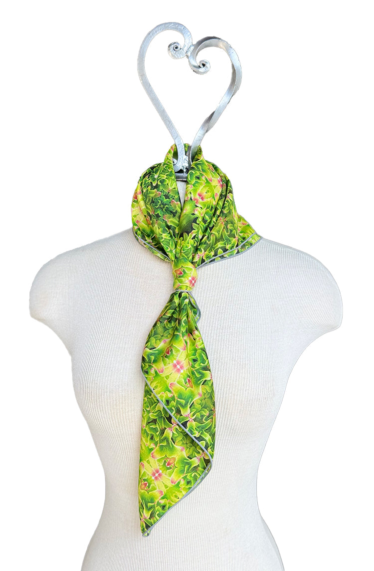 Green Hydrangea Square Scarf