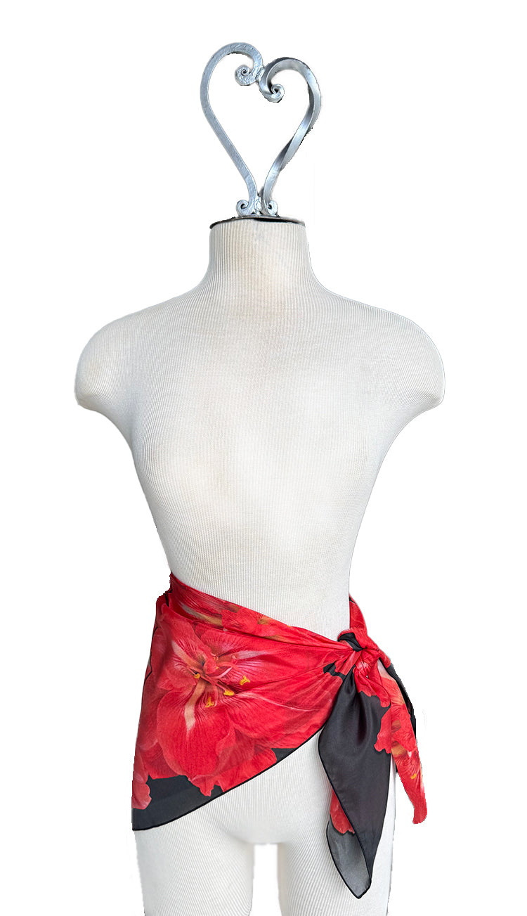 Debbie's Amaryllis Square Scarf