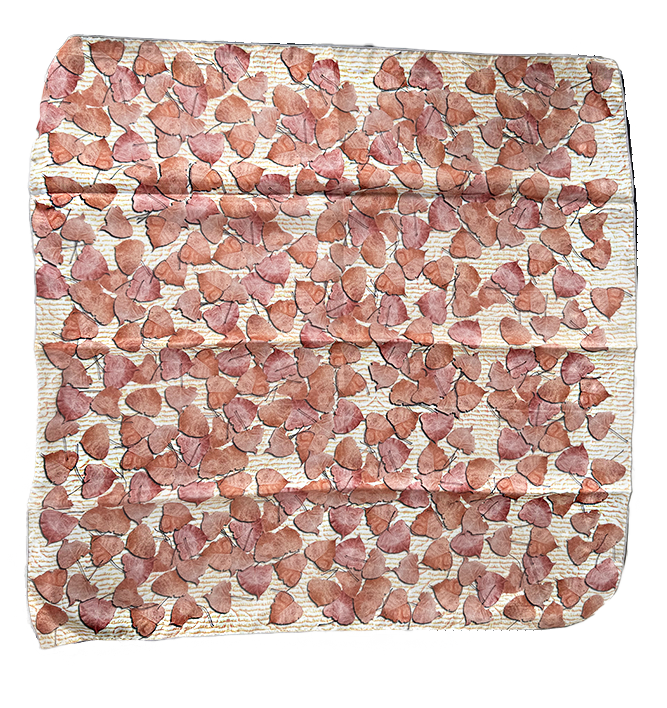 Pink Leaves on the Kitchen Counter Square Scarf