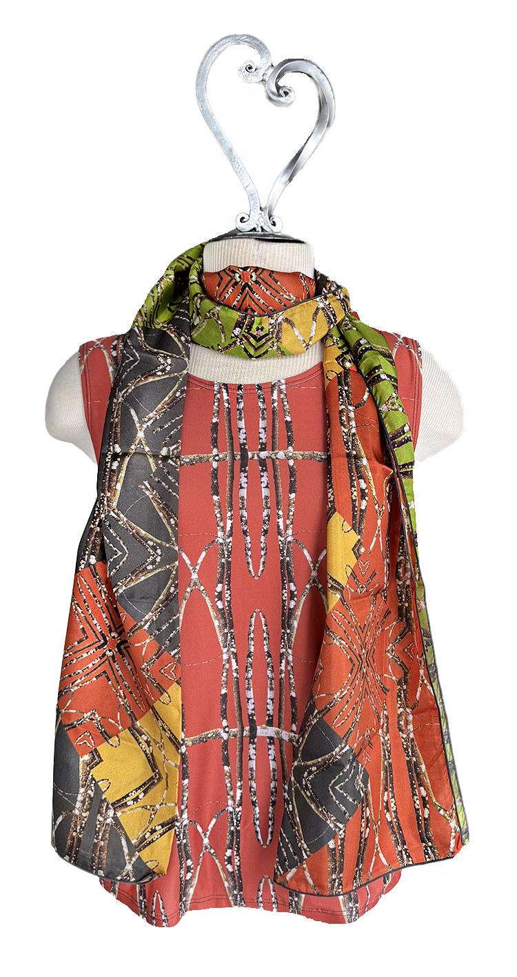 Lichen Log Medallions Long Scarf