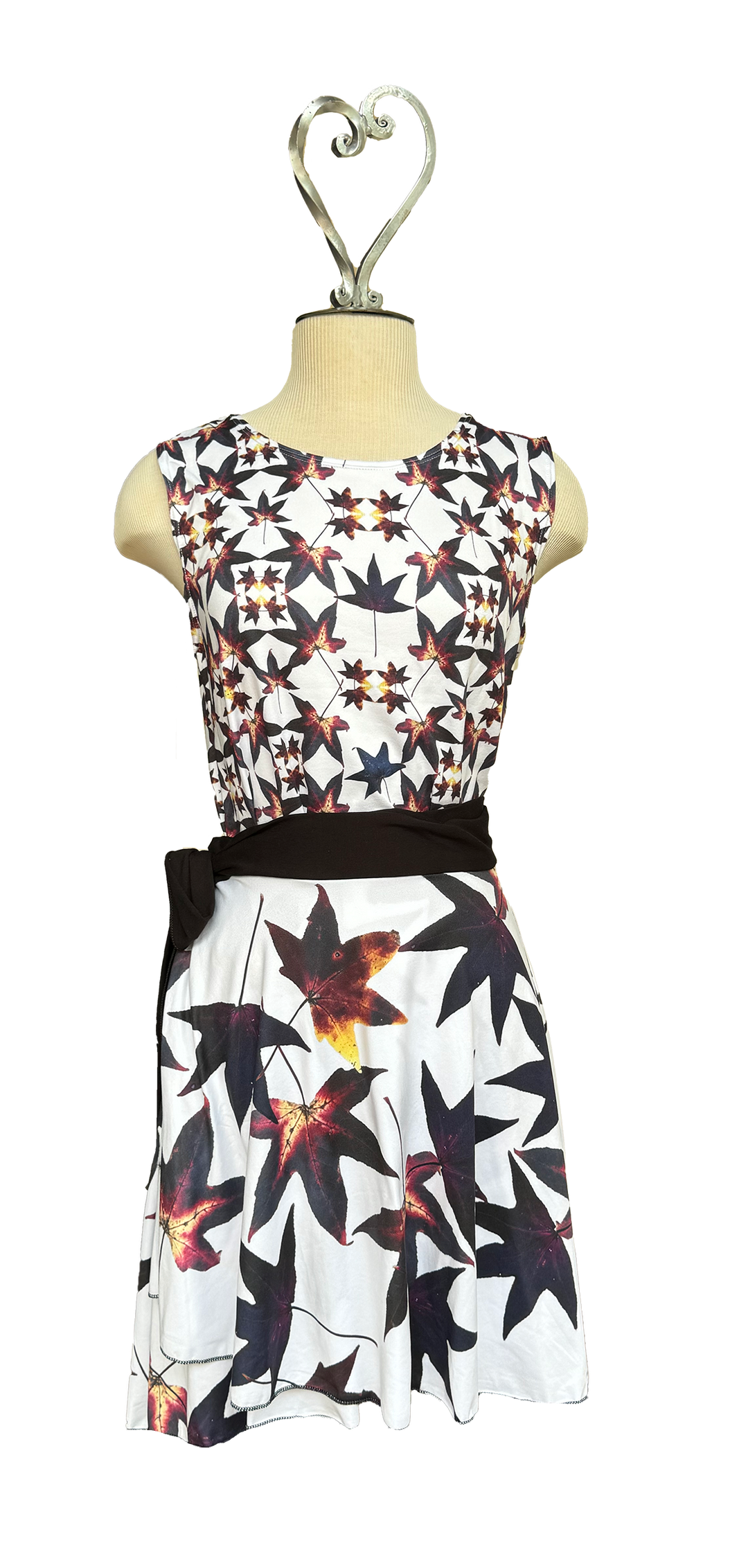 Black Leaf Jumble Wrap Skirt