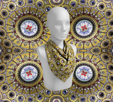 Load image into Gallery viewer, Celestial Ceiling 7 Square Scarf
