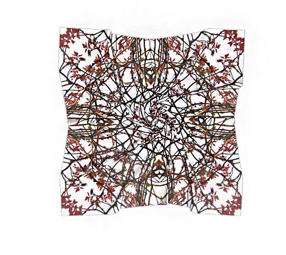 March Red Vine Square Scarf