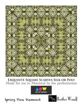 Load image into Gallery viewer, Spring Pine Diamond Square Scarf
