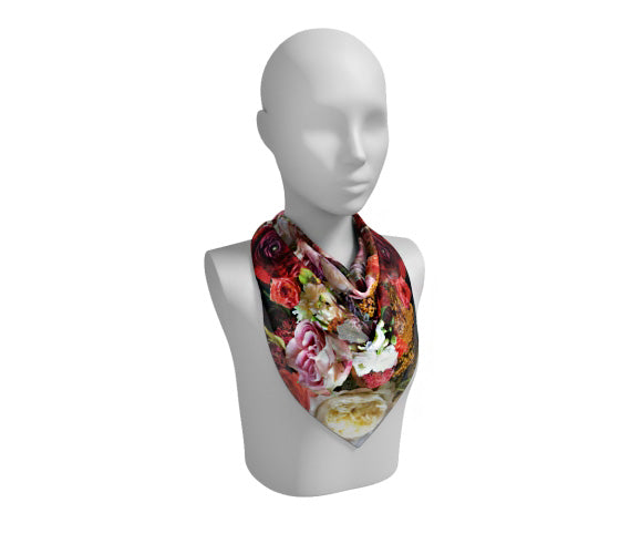 Wedding Flowers Square Scarf