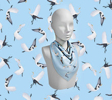 Load image into Gallery viewer, White Egret Lunchtime Traffic Square Scarf
