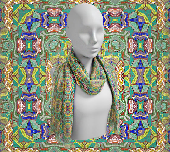 Magnificent Mosaic 3 Long Scarf