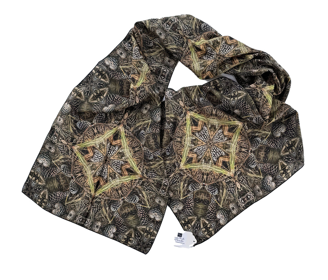 Beryl's Pine Cone 2 Medallion Long Scarf