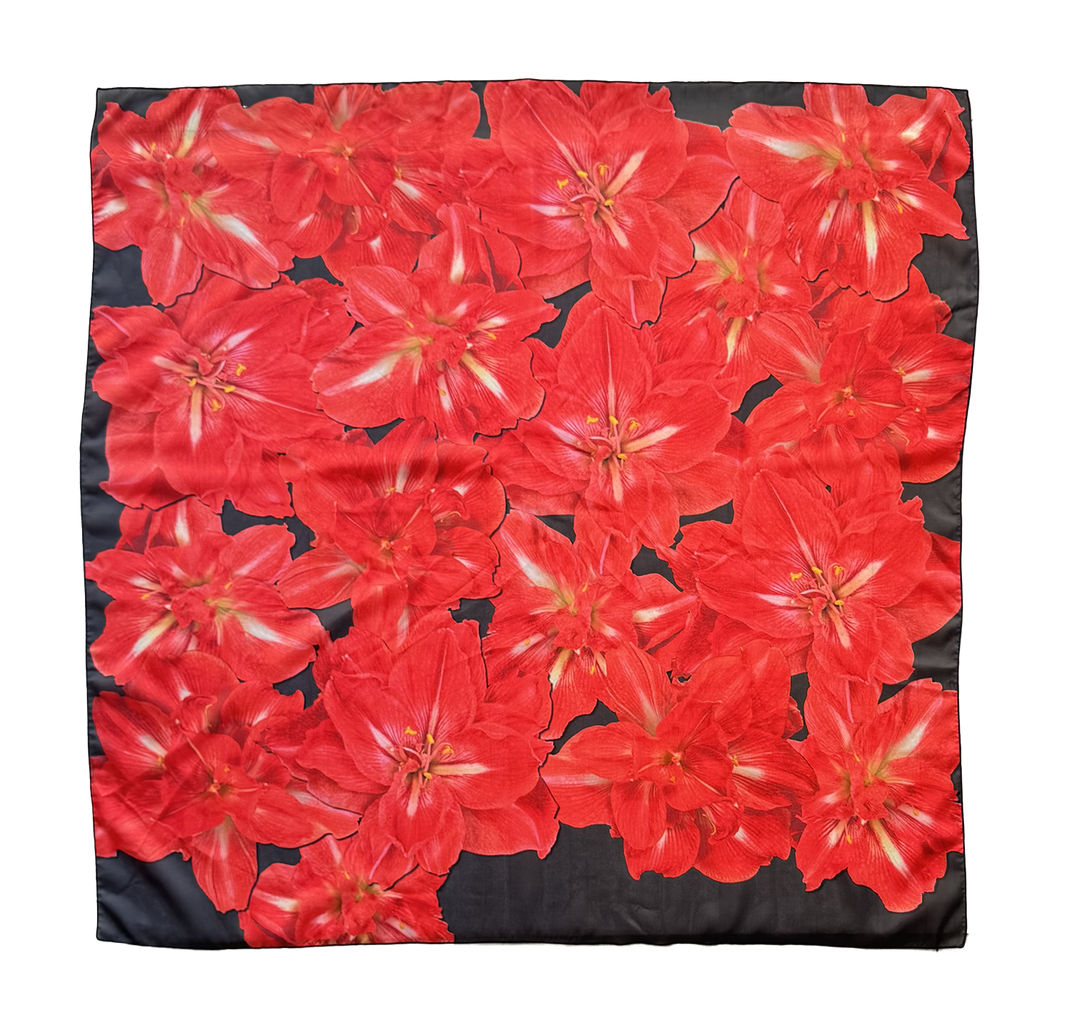 Debbie's Amaryllis Square Scarf