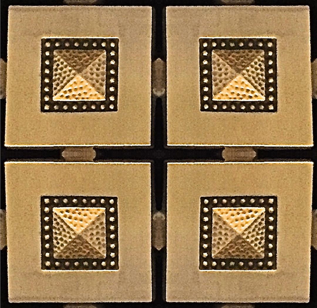 Art Deco Brass Squares Rain Jacket