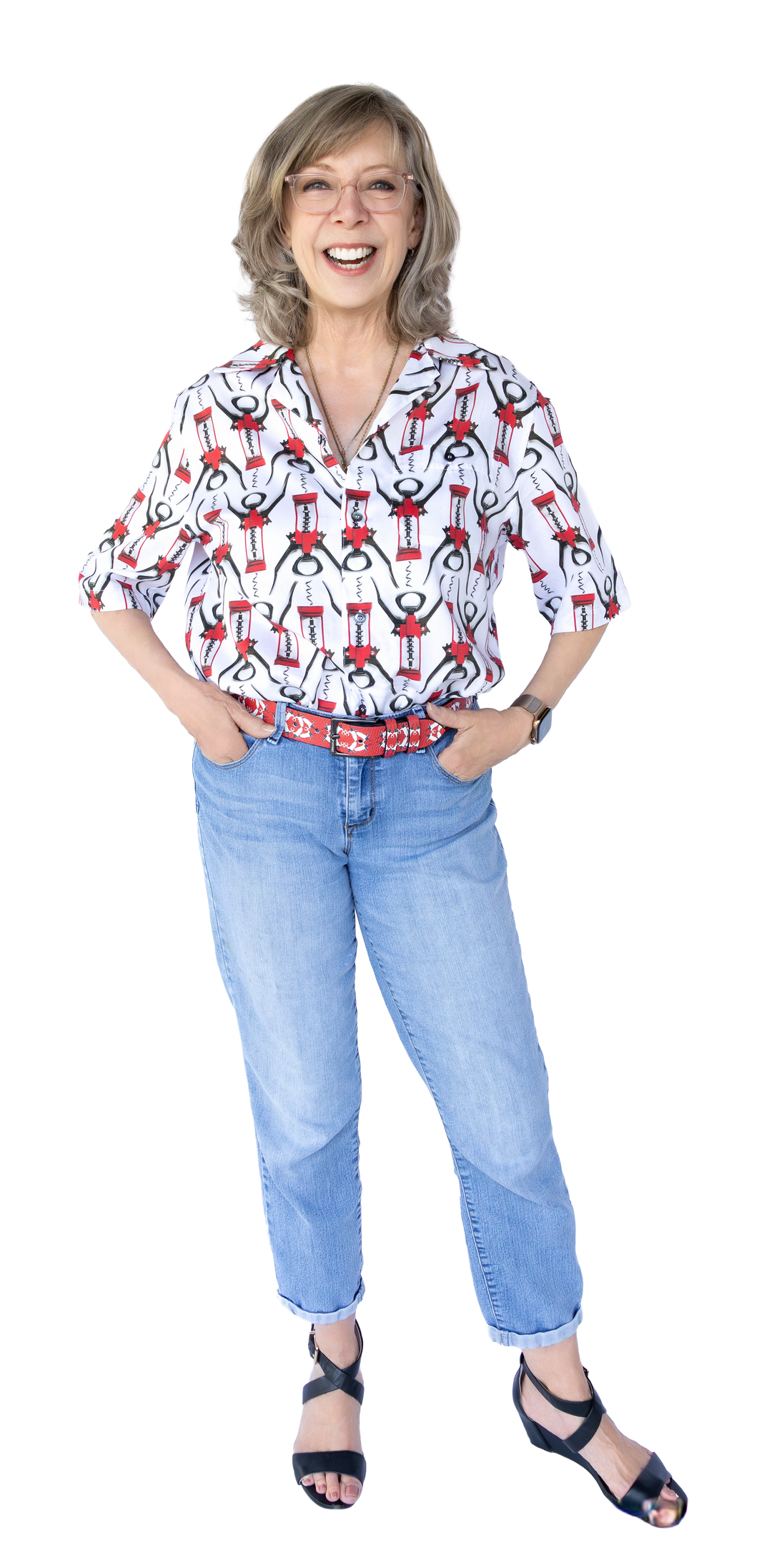 Kitchen Utensils Corkscrew Unisex Cotton Button Up Shirt