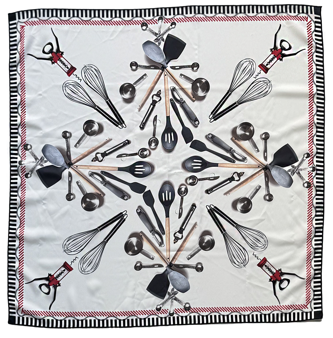 Kitchen Utensils Square Scarf