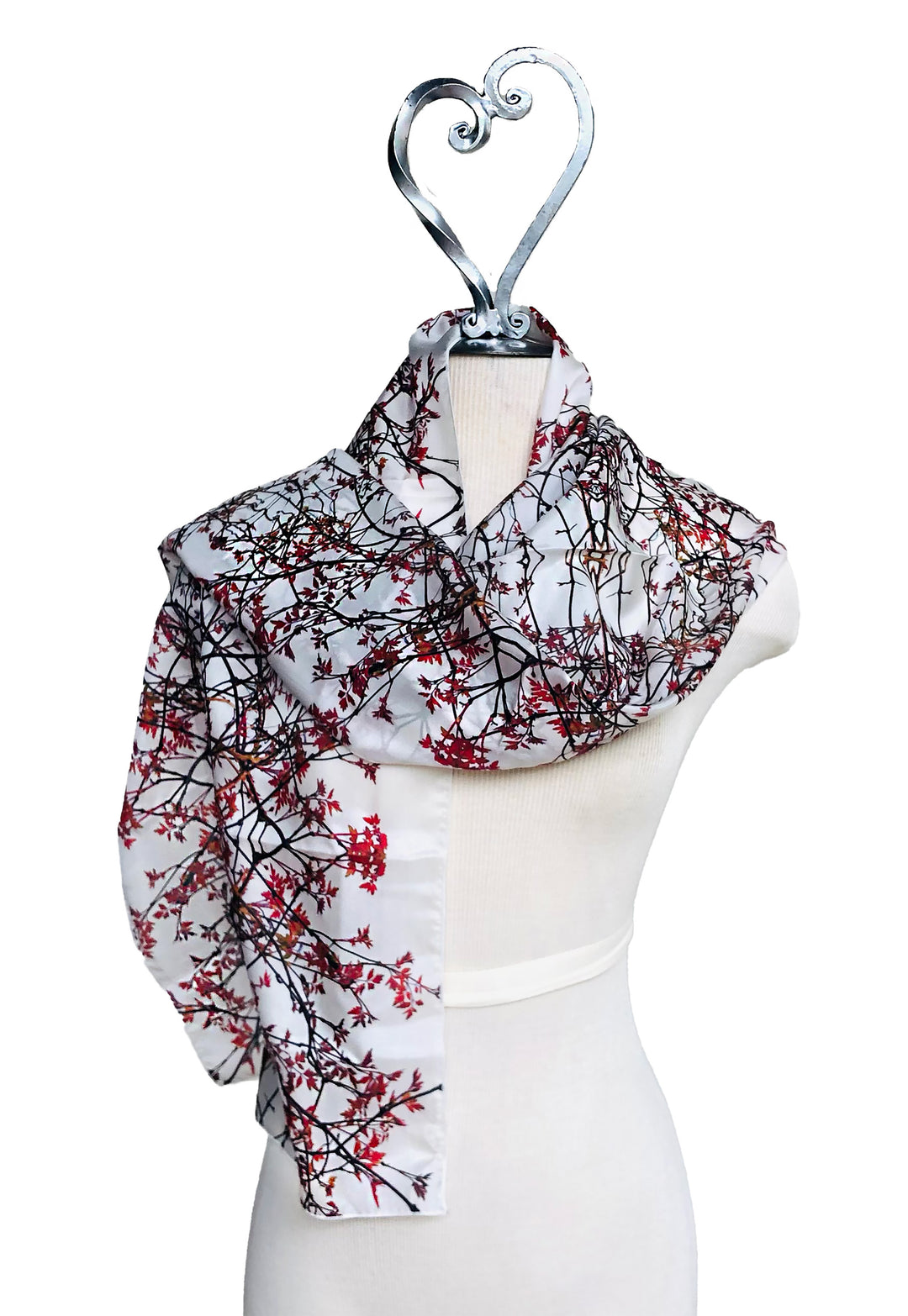 March Red Vine Long Scarf