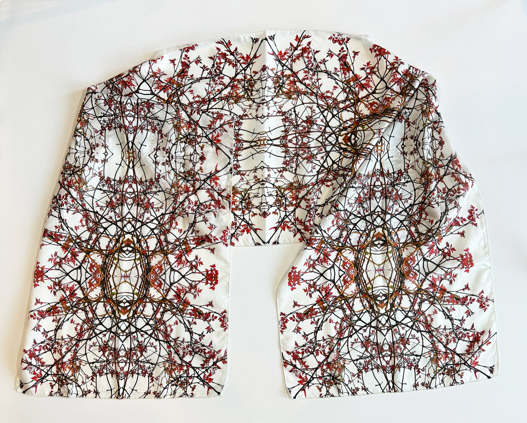 March Red Vine Long Scarf