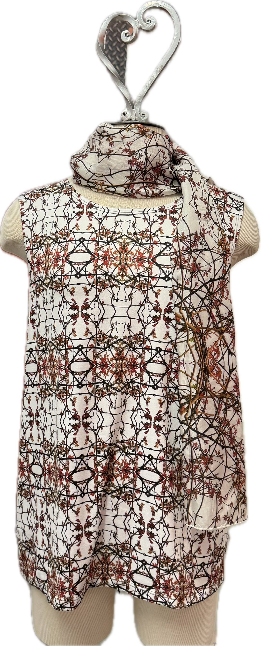March Red Vine Long Scarf