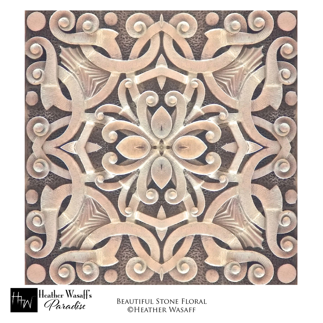 Beautiful Stone Floral Square Scarf