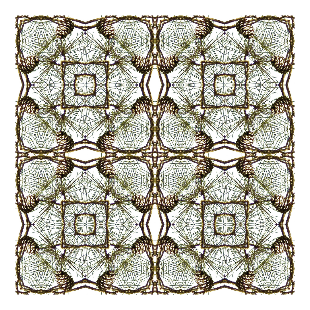 Pine Cone Lattice Square Scarf