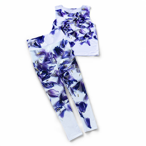 Purple Tulip Mess Yoga Pants