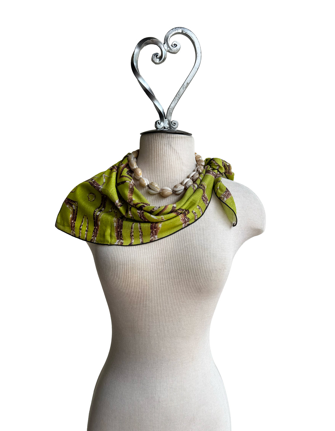 Lichen Logs Green Square Scarf
