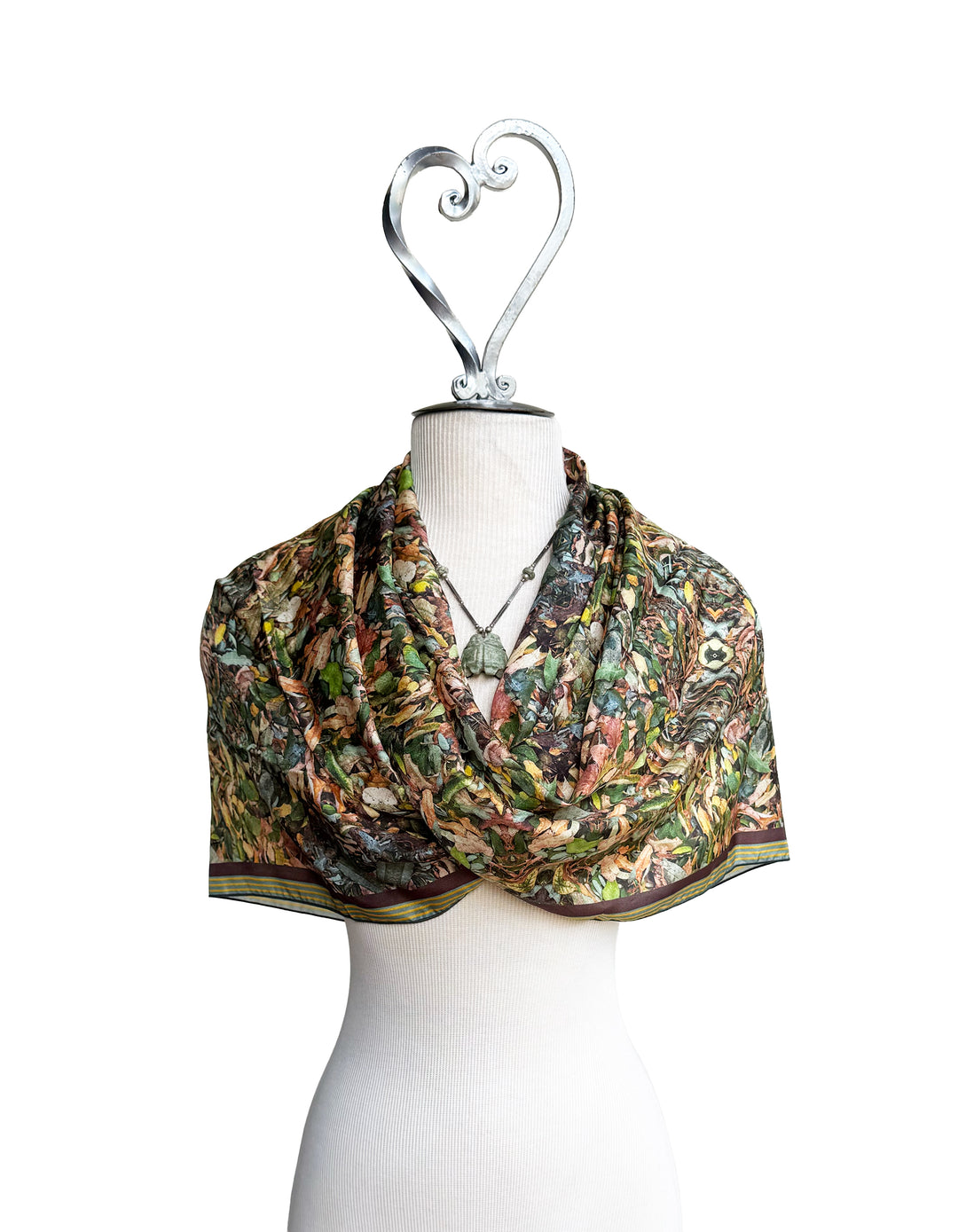 Parisian Leaves Pile Long Scarf