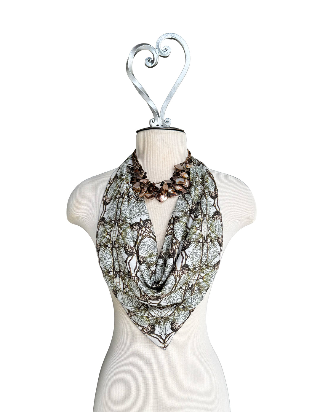 Pine Cone Lattice Square Scarf