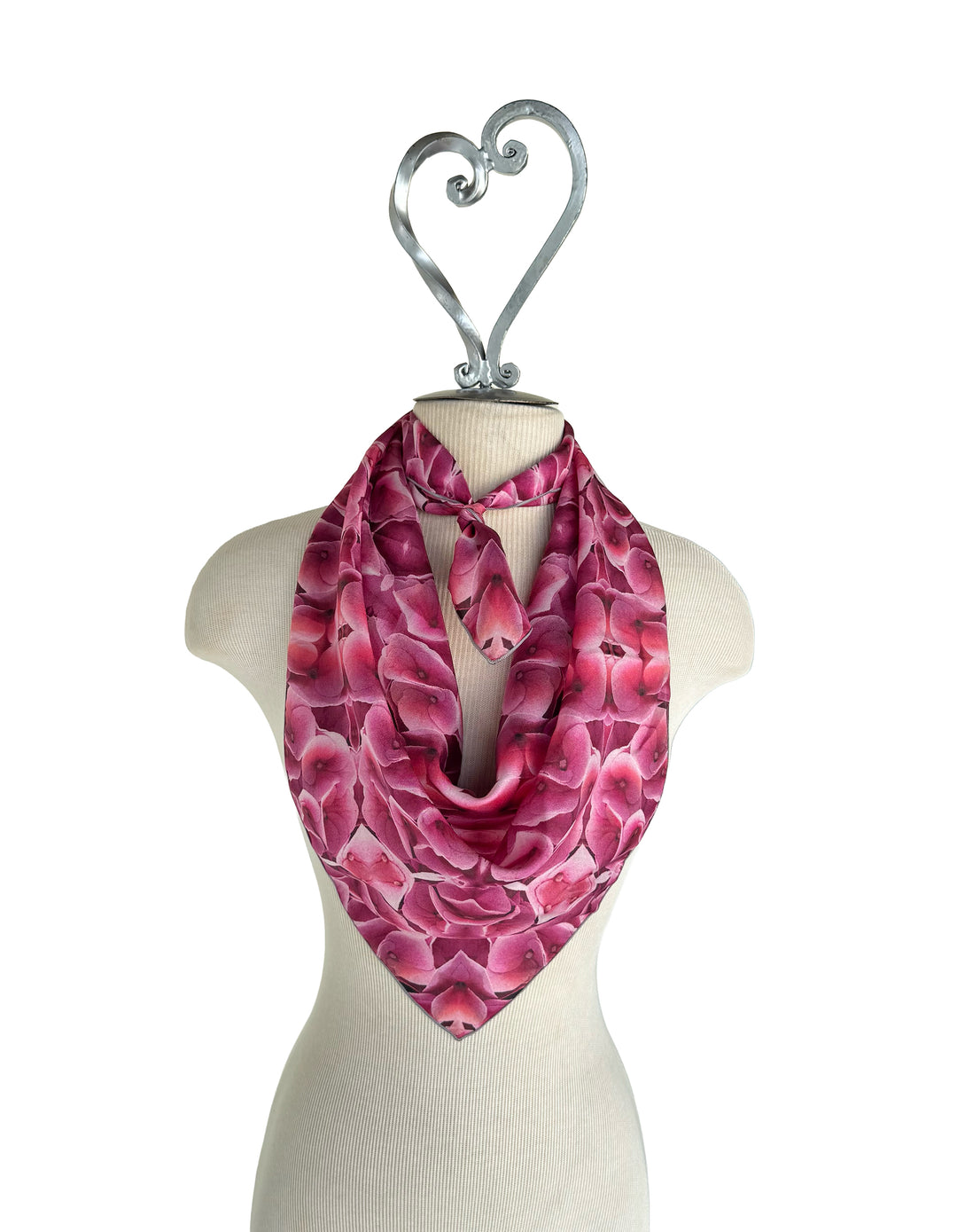 Pink Hydrangea Square Scarf