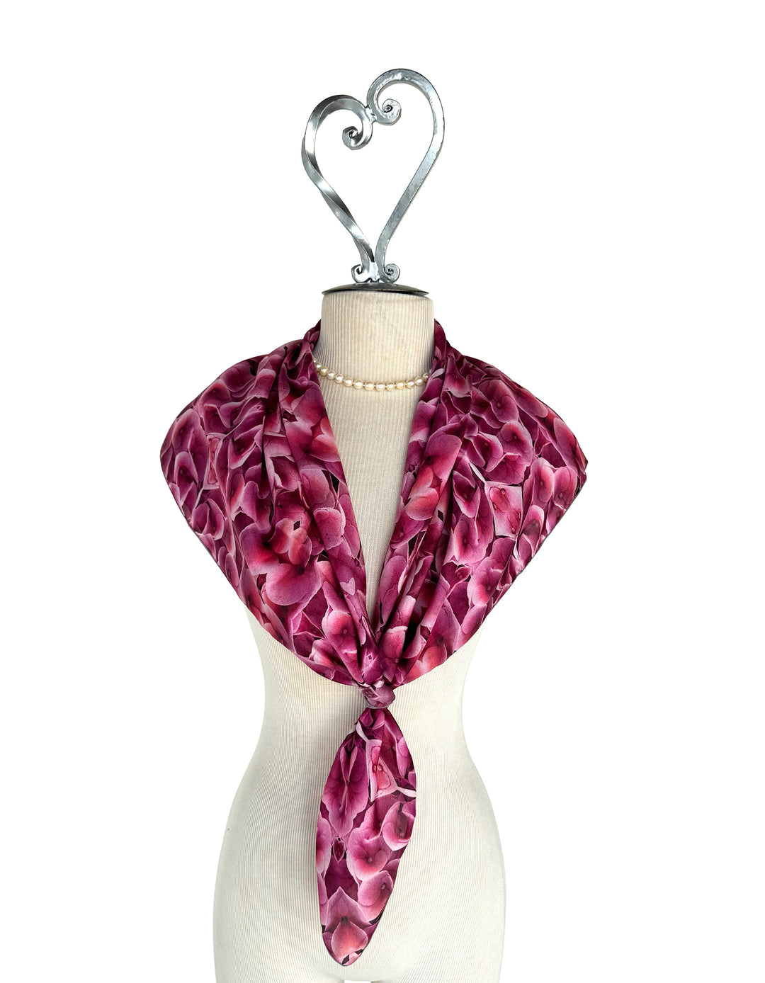 Pink Hydrangea Square Scarf