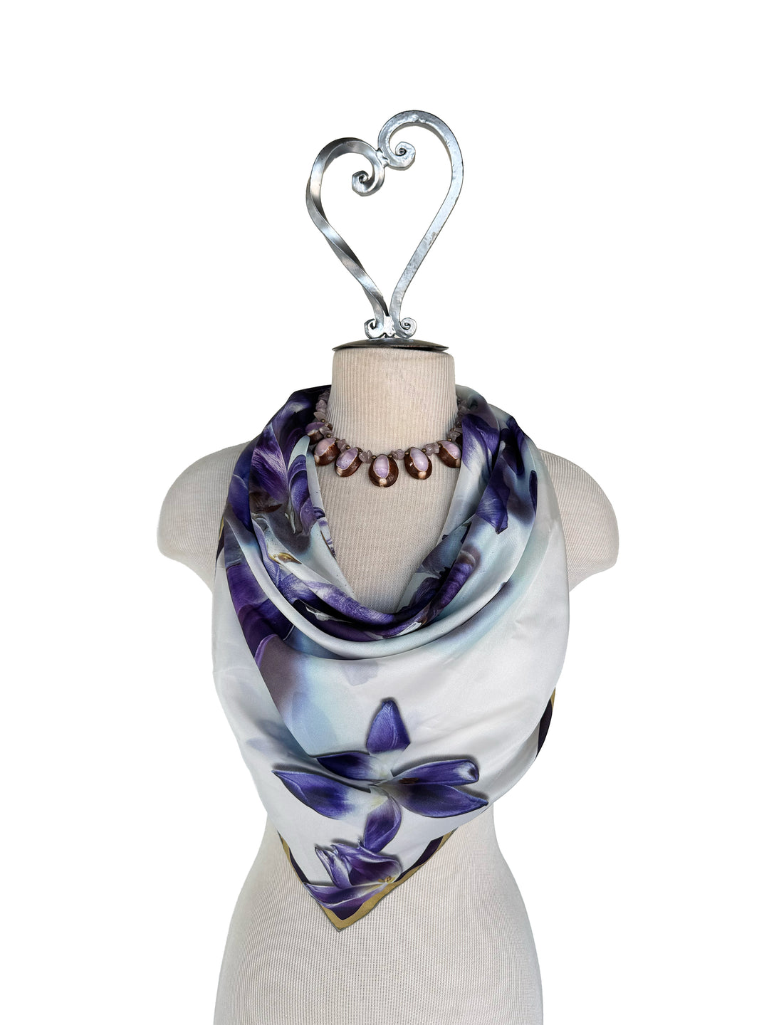 Purple Tulip Mess Square Scarf