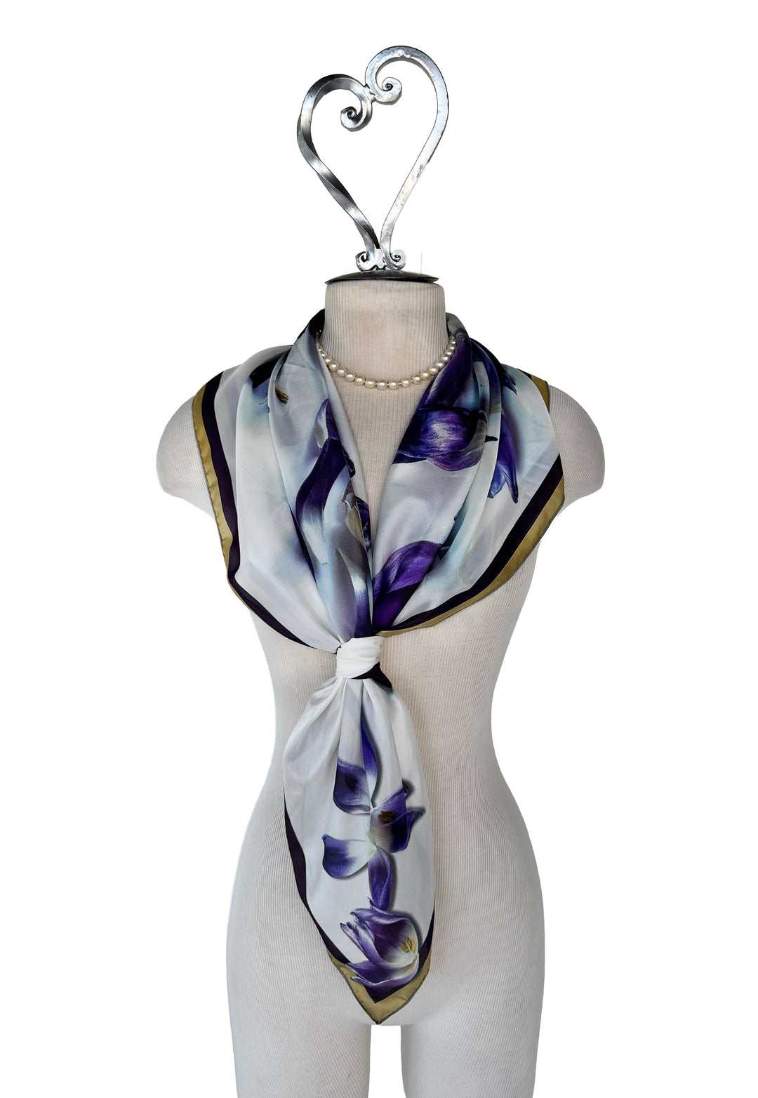 Purple Tulip Mess Square Scarf