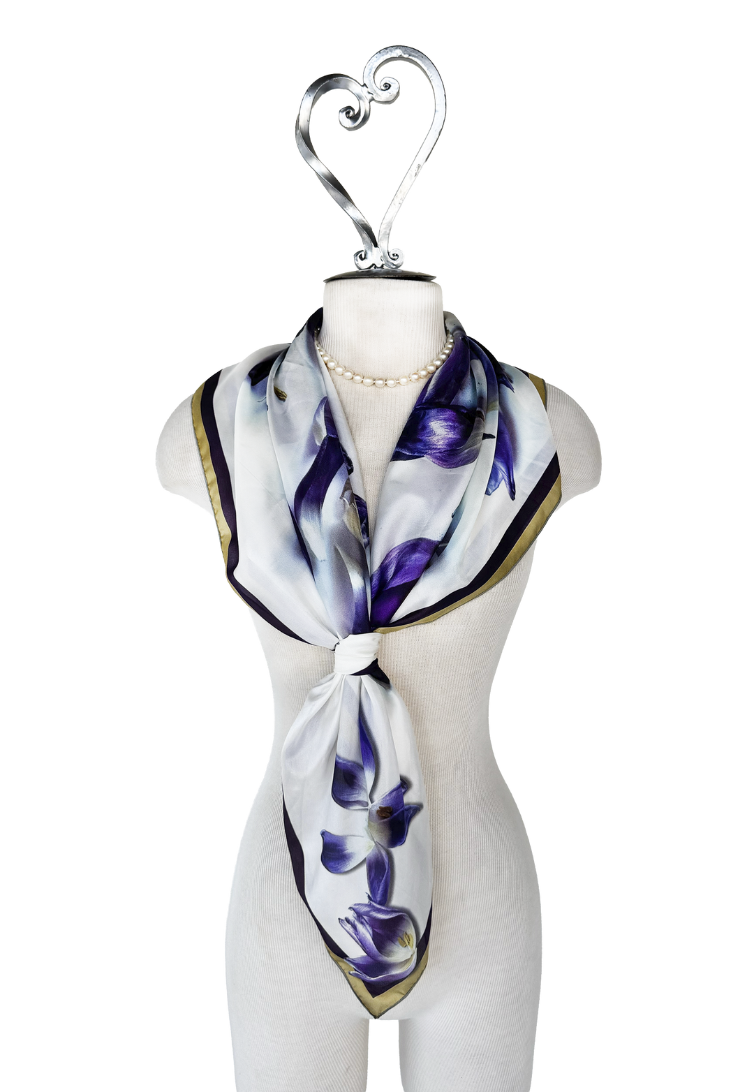 Purple Tulip Mess Square Scarf