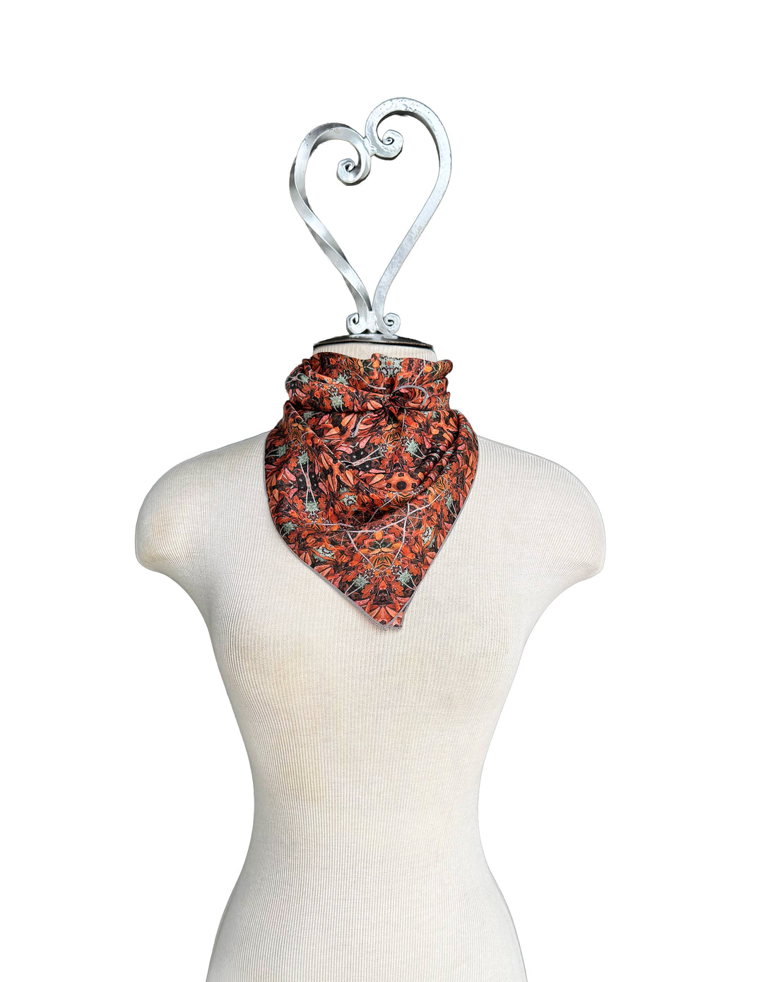 Beryl's Red Leaves Square Scarf