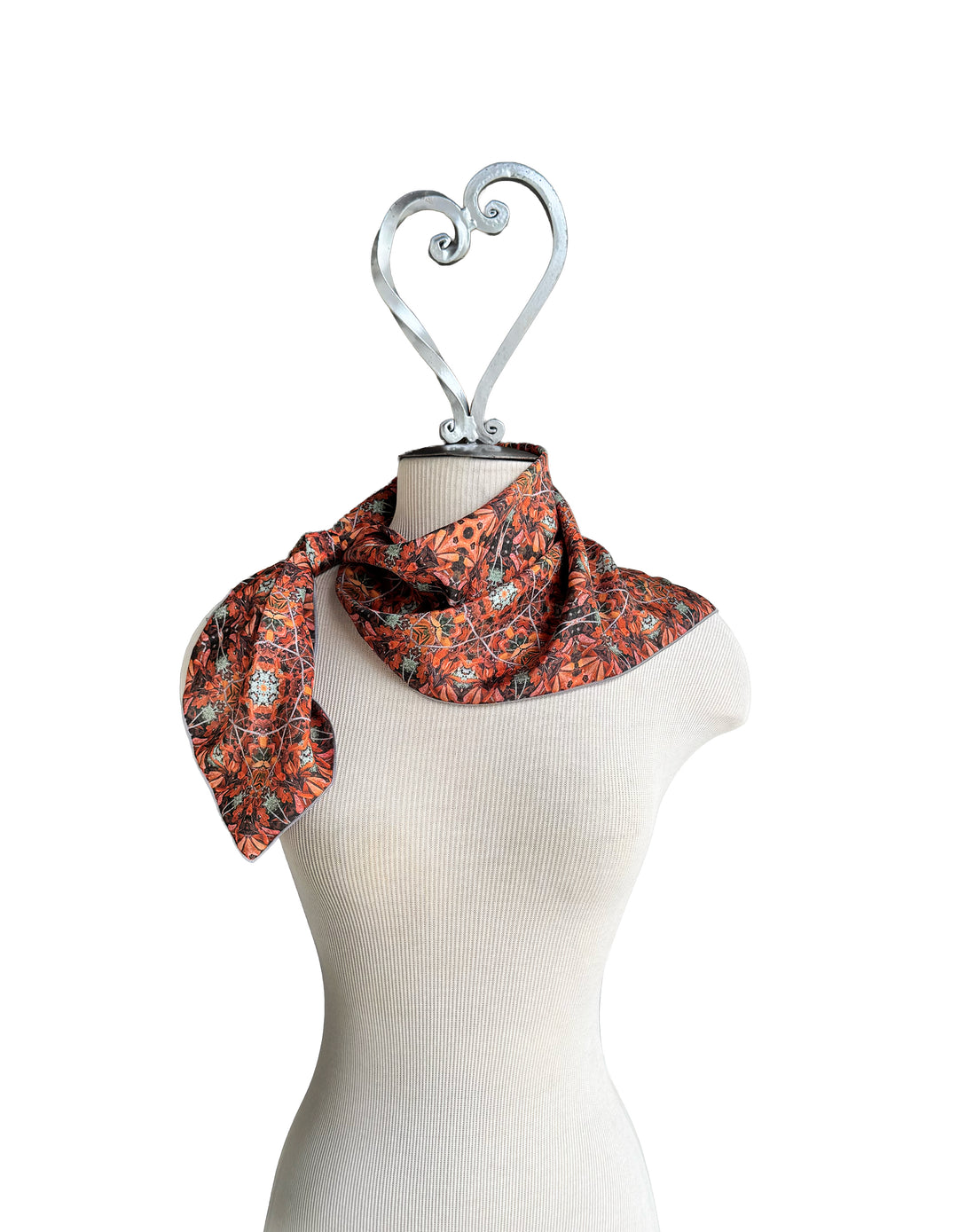 Beryl's Red Leaves Square Scarf