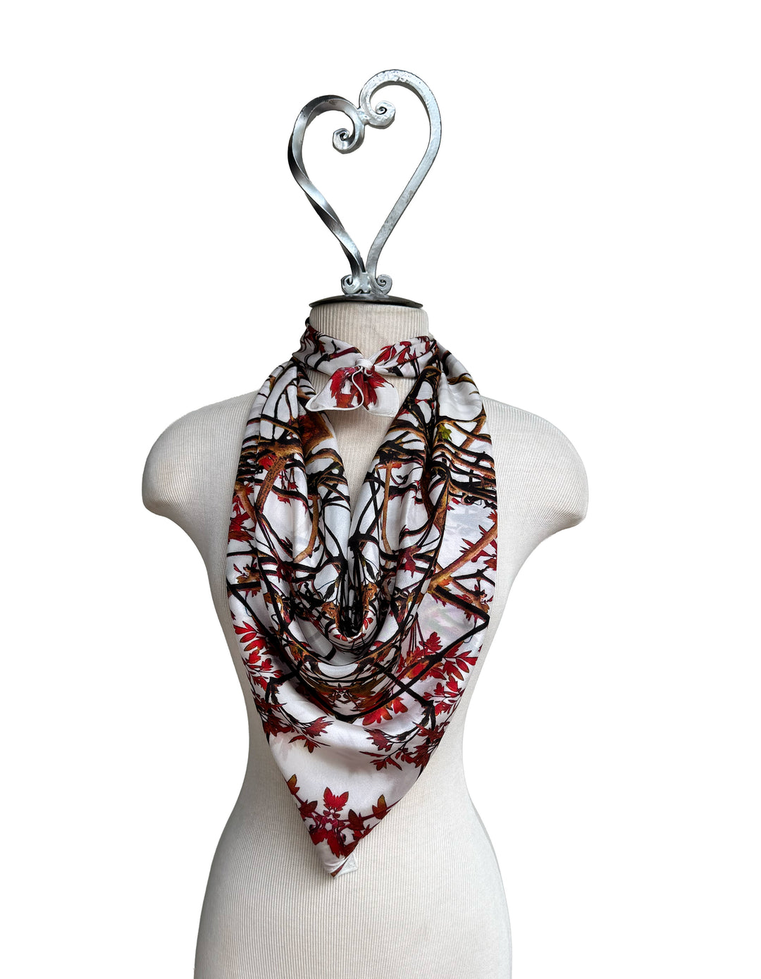 March Red Vine Square Scarf