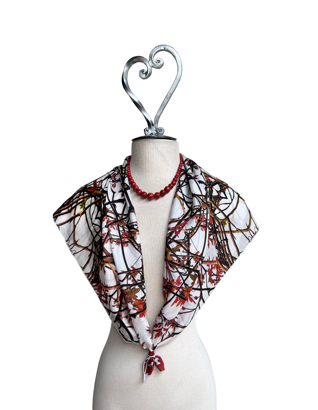 March Red Vine Square Scarf