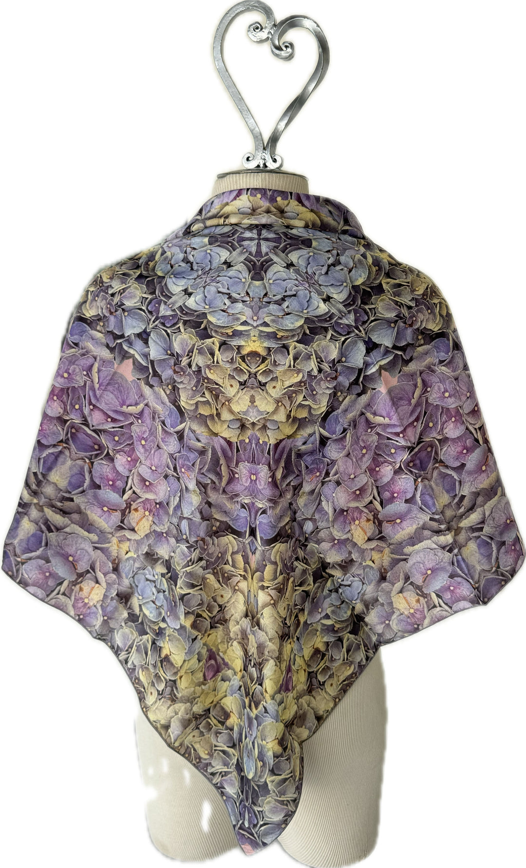 Blue Lavender Hydrangea Square Scarf