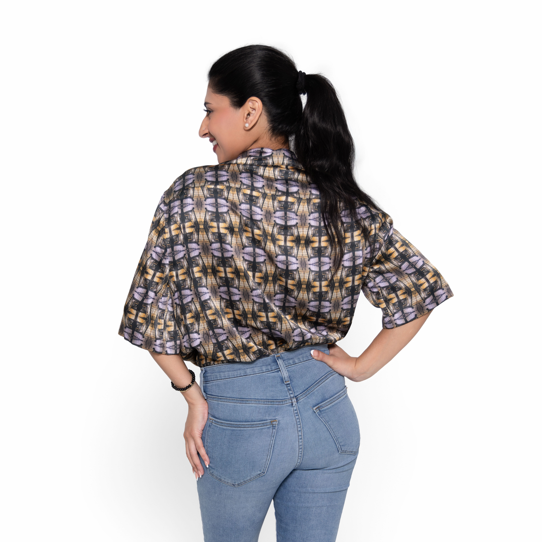 Hotel Staircase Unisex Button Up Shirt