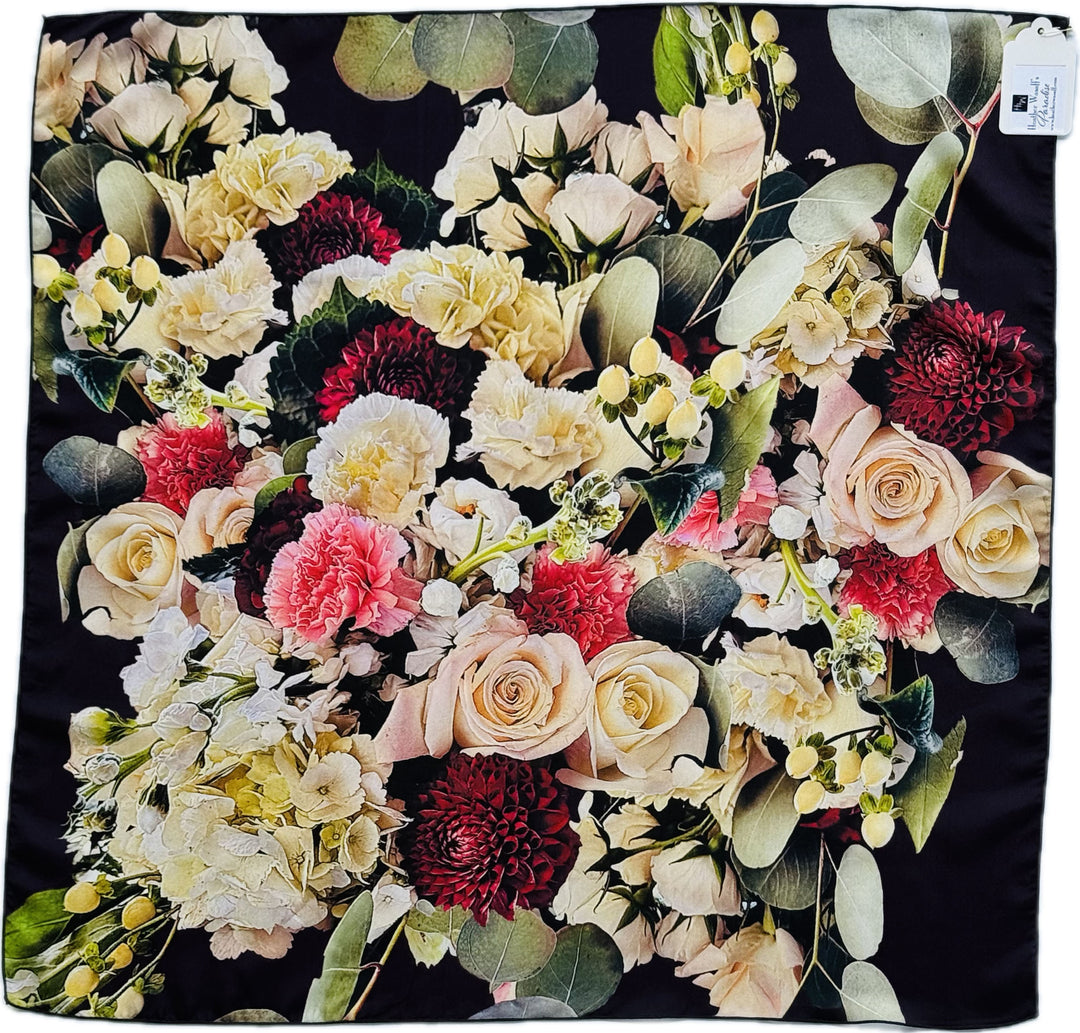Wedding Flowers 3 Square Scarf
