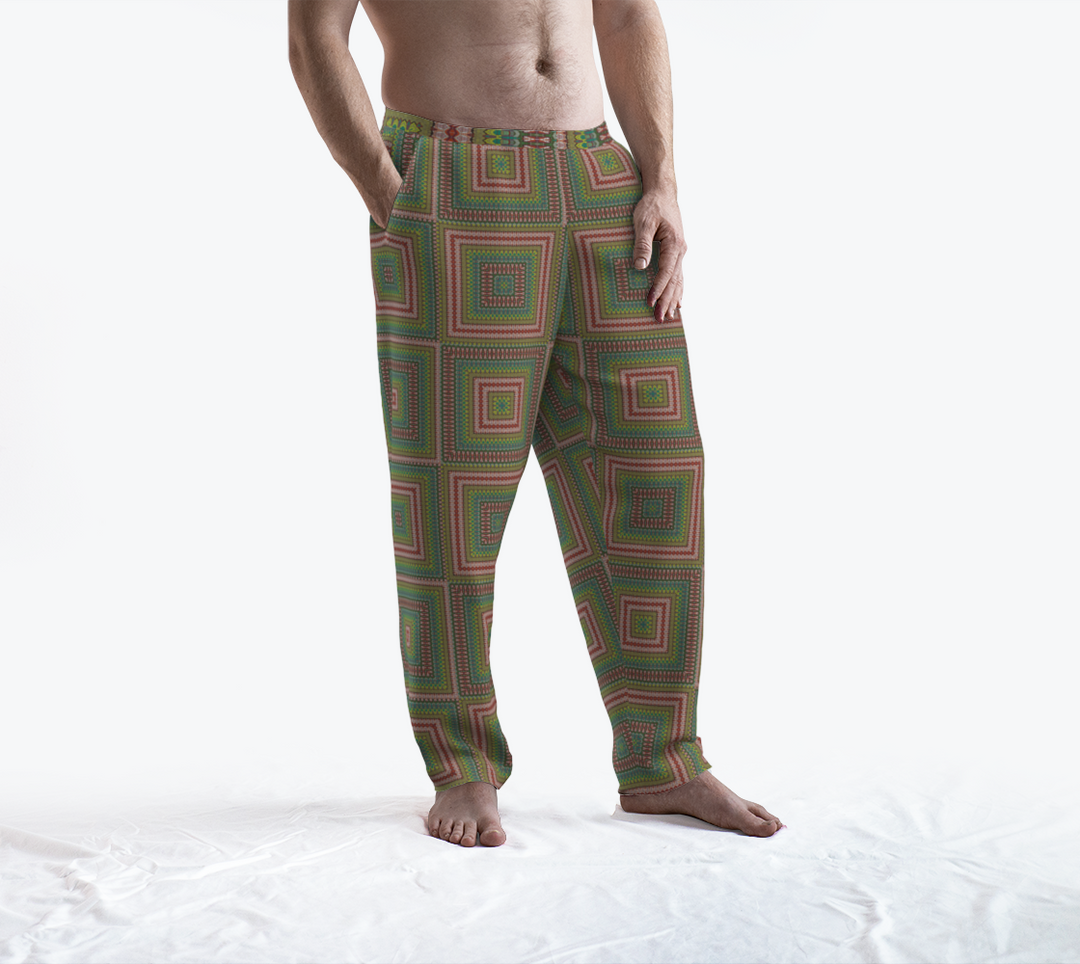 Red Mosaic Quilt Leisure Pants