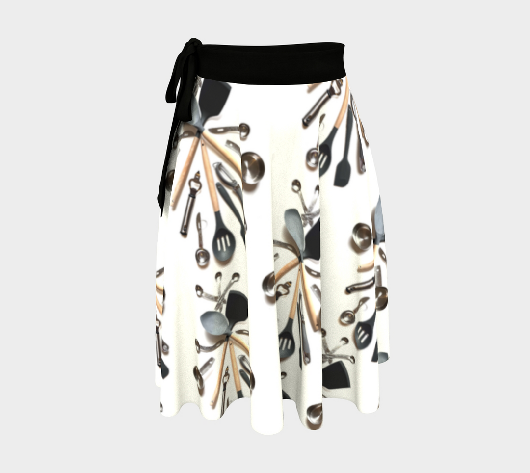 Kitchen Utensils Wrap Skirt