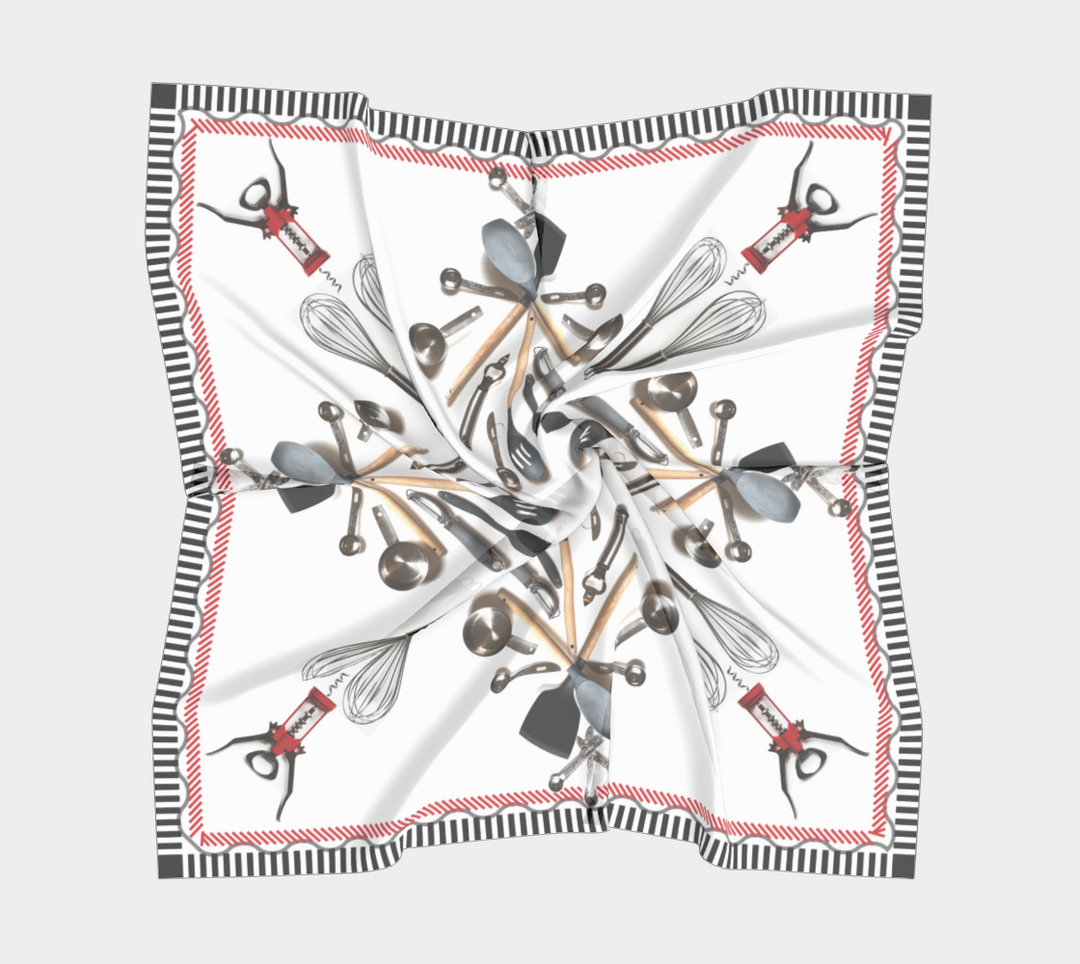 Kitchen Utensils Square Scarf