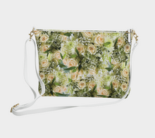 Load image into Gallery viewer, Wedding Flowers Vegan Leather Crossbody Bag
