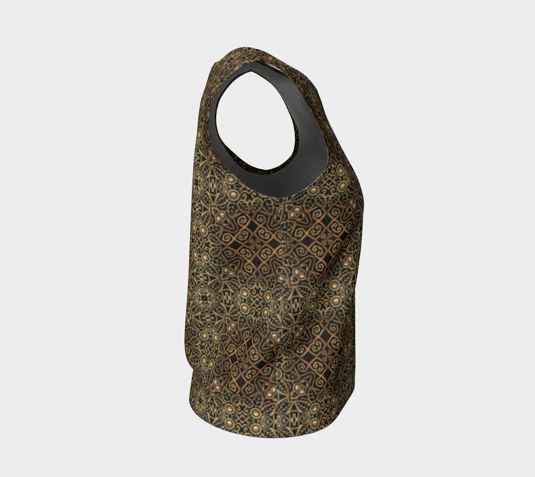 Art Deco Brass Foliage (Long) Loose Tank Top