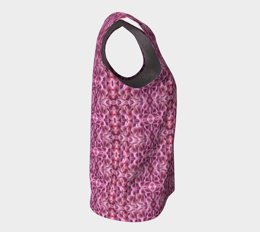 Pink Hydrangea (Long) Loose Tank Top